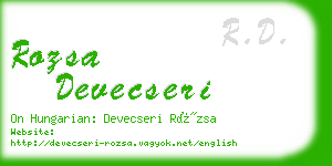 rozsa devecseri business card